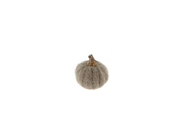Grey Felt Pumpkin